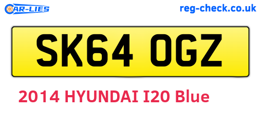 SK64OGZ are the vehicle registration plates.