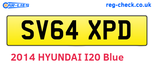 SV64XPD are the vehicle registration plates.