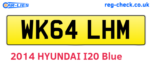 WK64LHM are the vehicle registration plates.