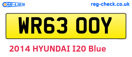 WR63OOY are the vehicle registration plates.
