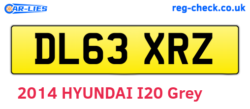 DL63XRZ are the vehicle registration plates.