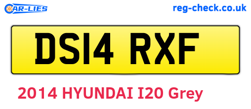 DS14RXF are the vehicle registration plates.