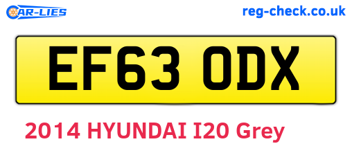 EF63ODX are the vehicle registration plates.
