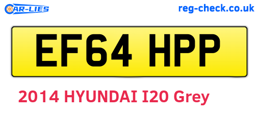 EF64HPP are the vehicle registration plates.