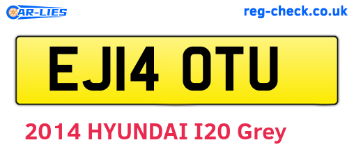 EJ14OTU are the vehicle registration plates.