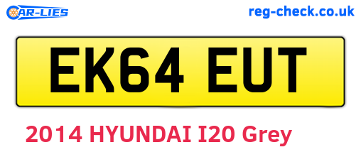 EK64EUT are the vehicle registration plates.