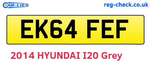 EK64FEF are the vehicle registration plates.