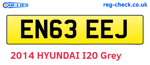 EN63EEJ are the vehicle registration plates.
