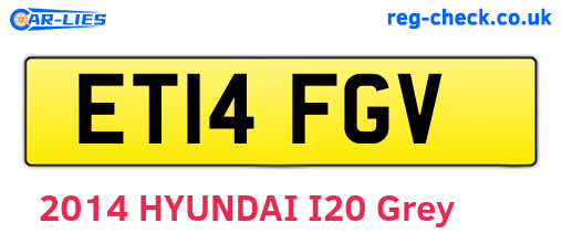 ET14FGV are the vehicle registration plates.