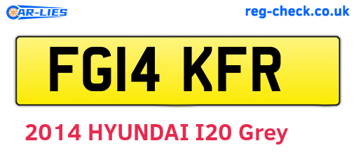 FG14KFR are the vehicle registration plates.