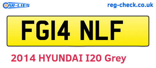 FG14NLF are the vehicle registration plates.
