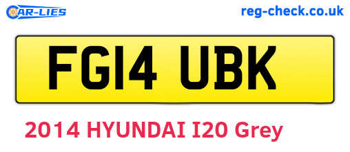 FG14UBK are the vehicle registration plates.