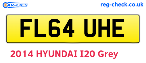 FL64UHE are the vehicle registration plates.