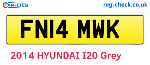 FN14MWK are the vehicle registration plates.