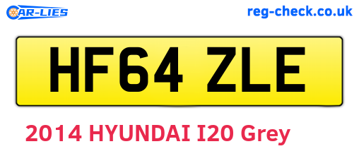 HF64ZLE are the vehicle registration plates.