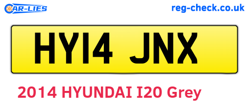 HY14JNX are the vehicle registration plates.