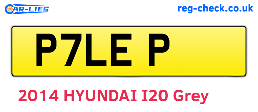 P7LEP are the vehicle registration plates.
