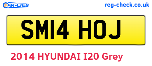 SM14HOJ are the vehicle registration plates.
