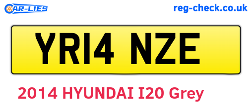 YR14NZE are the vehicle registration plates.