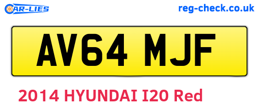 AV64MJF are the vehicle registration plates.