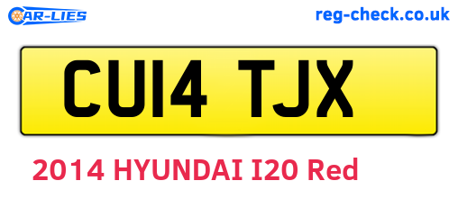 CU14TJX are the vehicle registration plates.