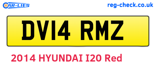 DV14RMZ are the vehicle registration plates.