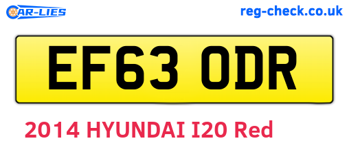 EF63ODR are the vehicle registration plates.