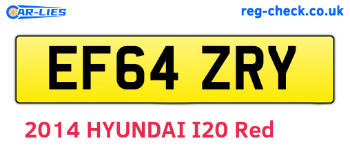 EF64ZRY are the vehicle registration plates.