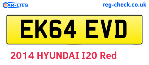 EK64EVD are the vehicle registration plates.