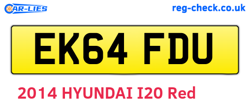 EK64FDU are the vehicle registration plates.