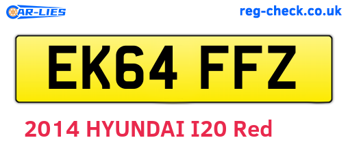 EK64FFZ are the vehicle registration plates.