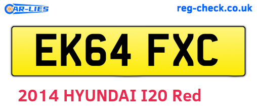EK64FXC are the vehicle registration plates.