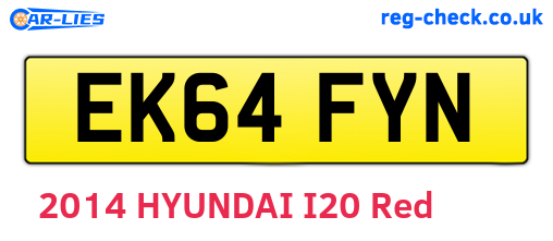 EK64FYN are the vehicle registration plates.