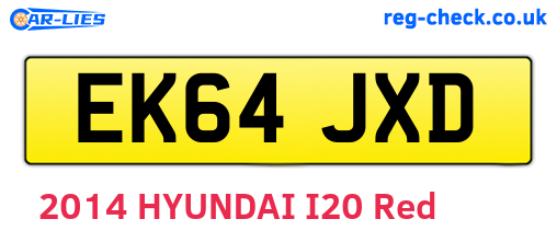 EK64JXD are the vehicle registration plates.