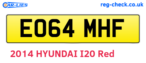 EO64MHF are the vehicle registration plates.