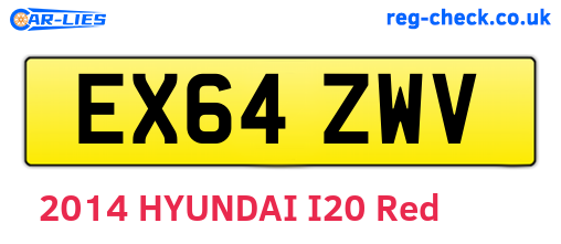 EX64ZWV are the vehicle registration plates.