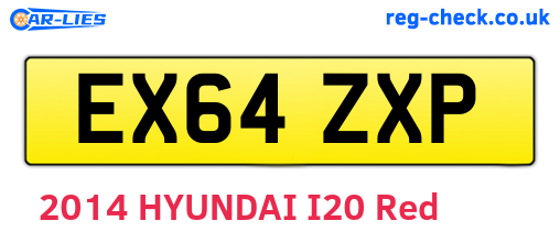 EX64ZXP are the vehicle registration plates.