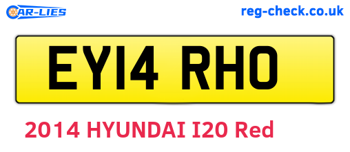 EY14RHO are the vehicle registration plates.