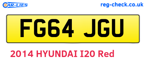 FG64JGU are the vehicle registration plates.