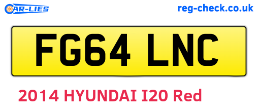FG64LNC are the vehicle registration plates.