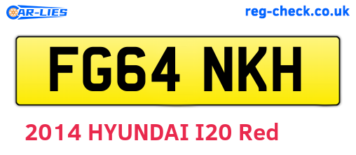 FG64NKH are the vehicle registration plates.
