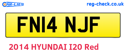 FN14NJF are the vehicle registration plates.