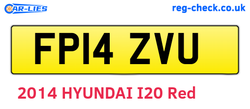 FP14ZVU are the vehicle registration plates.