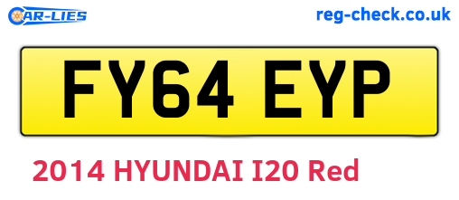 FY64EYP are the vehicle registration plates.