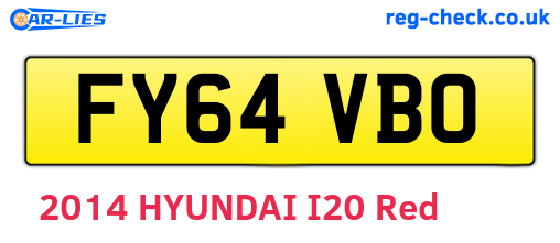 FY64VBO are the vehicle registration plates.