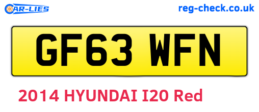 GF63WFN are the vehicle registration plates.
