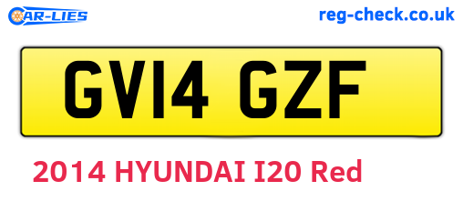 GV14GZF are the vehicle registration plates.