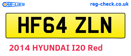 HF64ZLN are the vehicle registration plates.