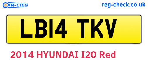 LB14TKV are the vehicle registration plates.