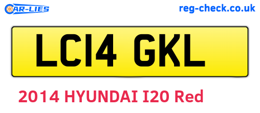 LC14GKL are the vehicle registration plates.